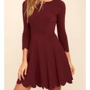 Lulus Scalloped Edge Dress
